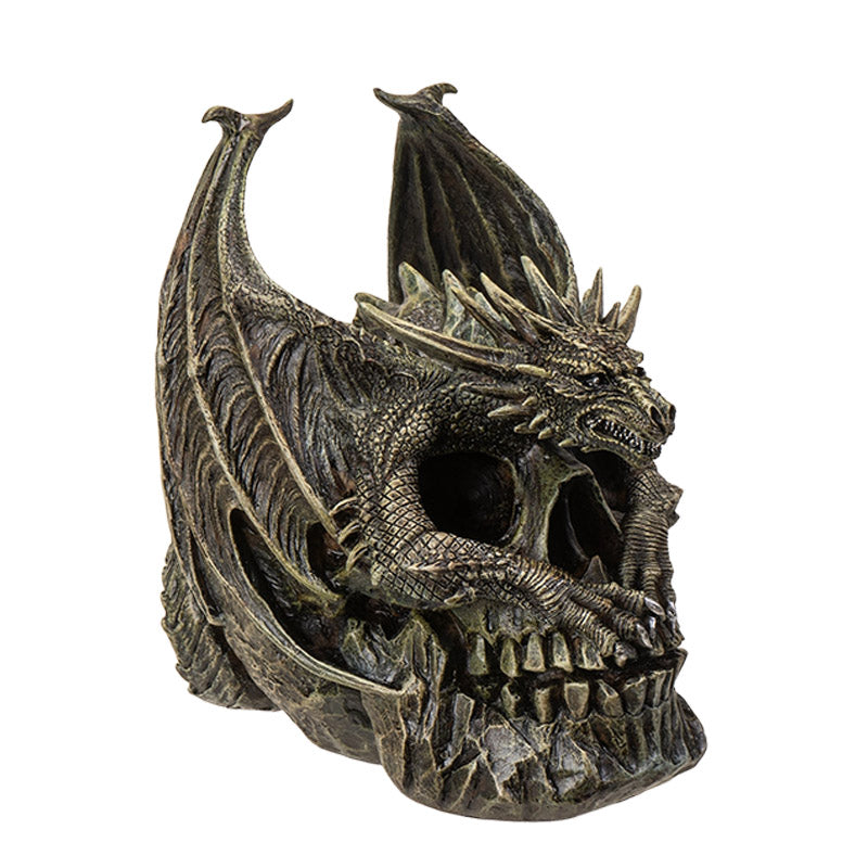 Side view emphasizing dragon posture and skull detail
