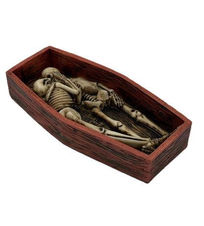Love Never Dies Skeleton Coffin Statue – Gothic Skeleton Couple Coffin Decor