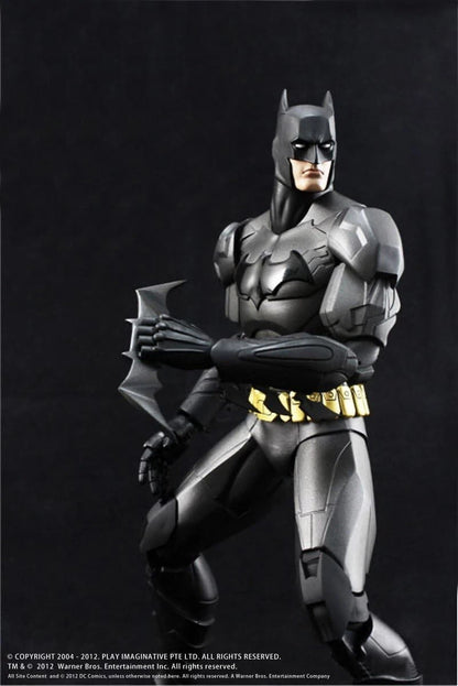 Batman Super Alloy Jim Lee figure holding batarang close up detail  
