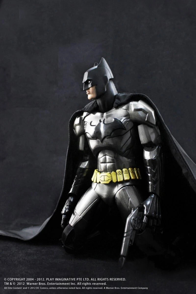 Batman Super Alloy Jim Lee figure kneeling pose with cape detail  