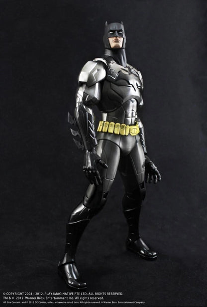 Batman Super Alloy Jim Lee figure side view showing armored suit and utility belt  