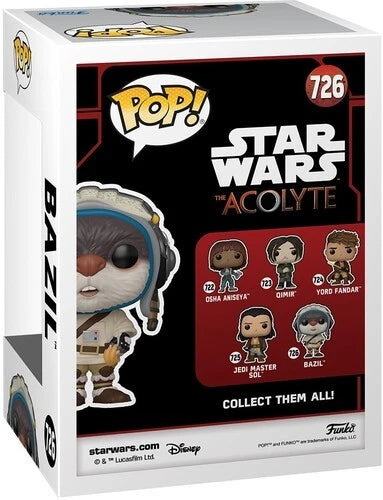 Bazil Funko Pop Star Wars Acolyte box back showing other figures in series
