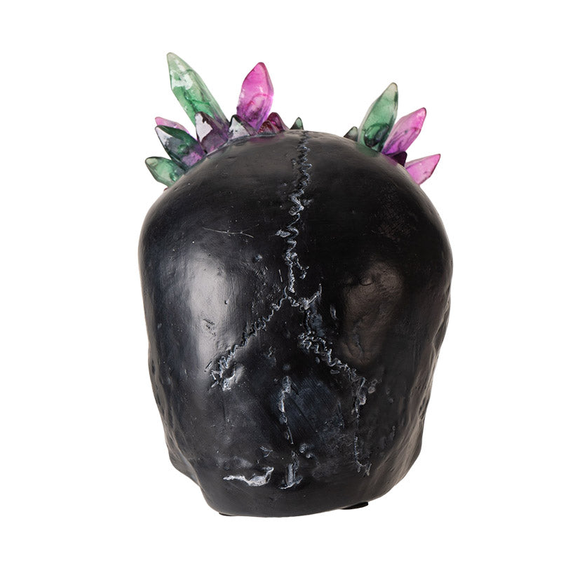 Back view showing detailed cracks and crystal crown formation
