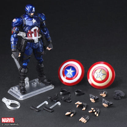 Captain America Bring Arts accessories including shields and interchangeable hands

