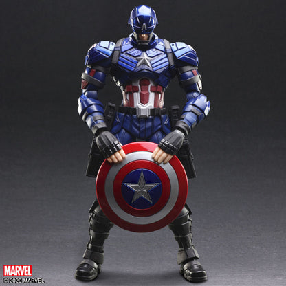 Captain America Bring Arts figure holding shield front view

