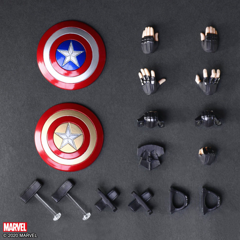 Captain America Bring Arts shield variants close up detail
