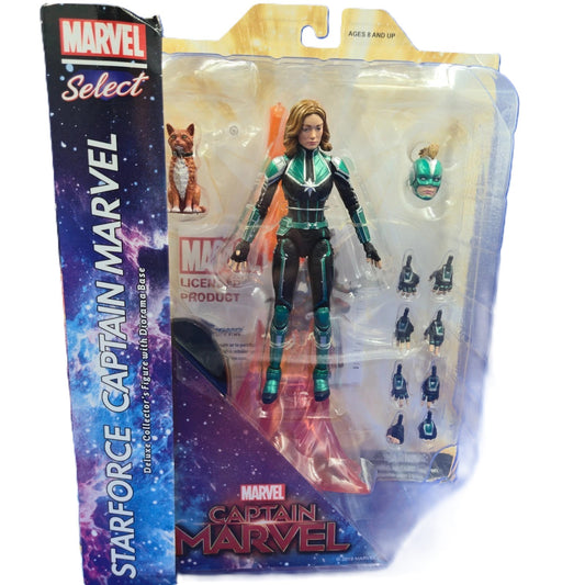 Captain Marvel Marvel Select Starforce action figure box front Diamond Select Toys
