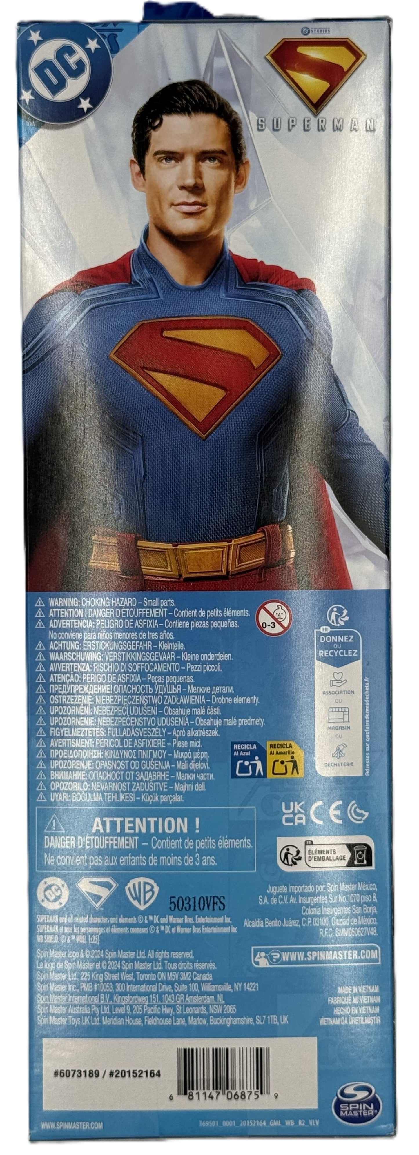 DC Comics Green Lantern action figure back packaging details warnings Spin Master
