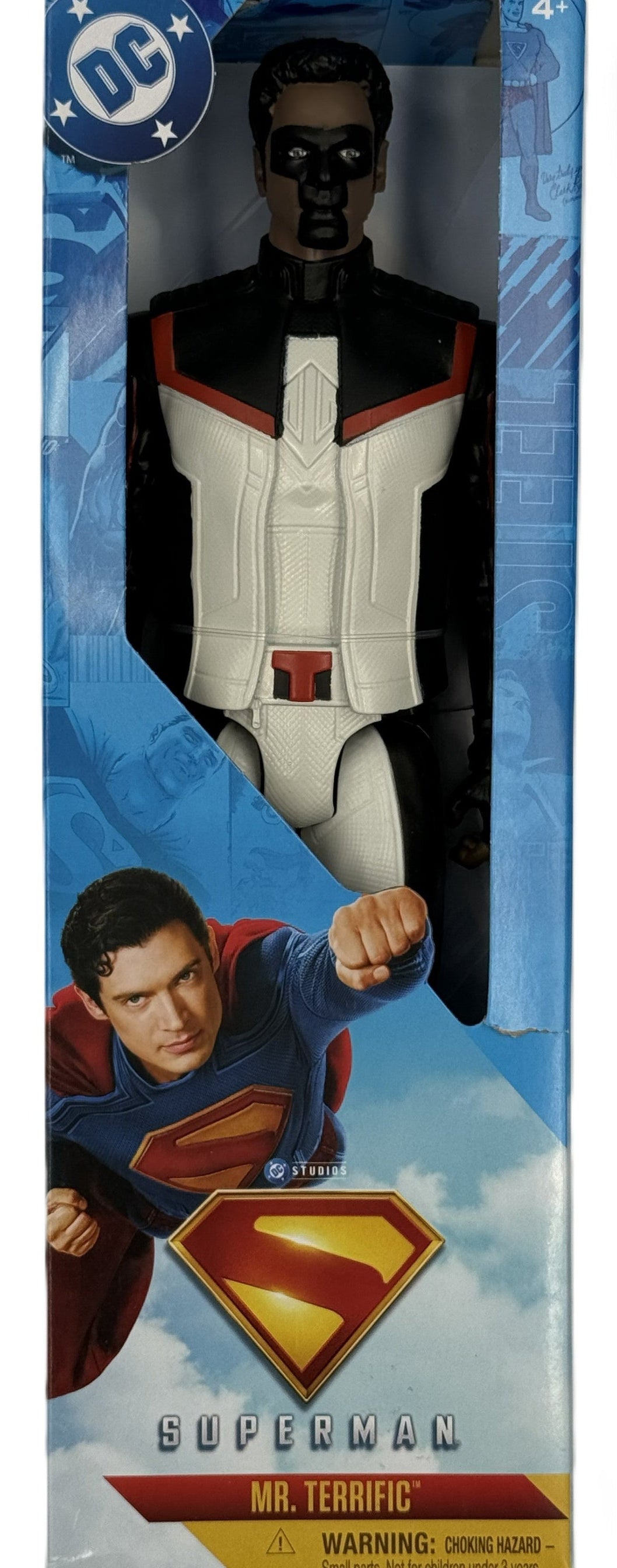 DC Comics Mr Terrific action figure front packaging Spin Master 12 inch figure
