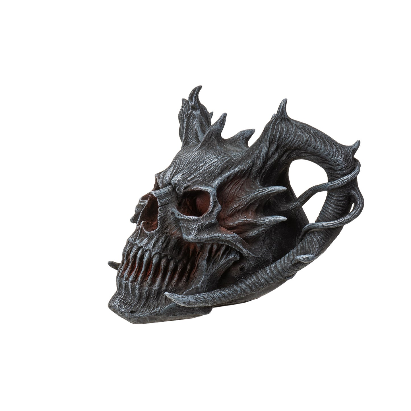 Angled view showcasing depth, tendrils, and skull contours

