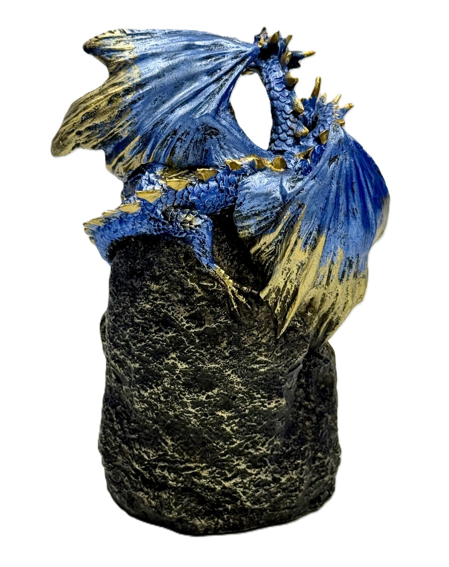 Back view highlighting sculpted dragon wings and body details
