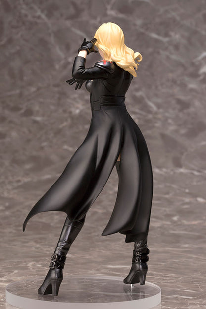 Emma Frost ArtFX Plus figure back view showing flowing coat design
