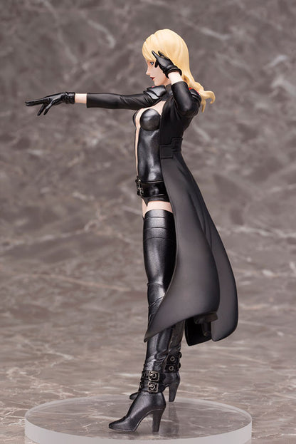 Emma Frost ArtFX Plus figure side profile showing outfit and pose
