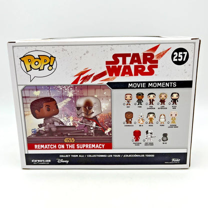 Finn vs Captain Phasma Funko Pop Movie Moments box back showing Star Wars lineup
