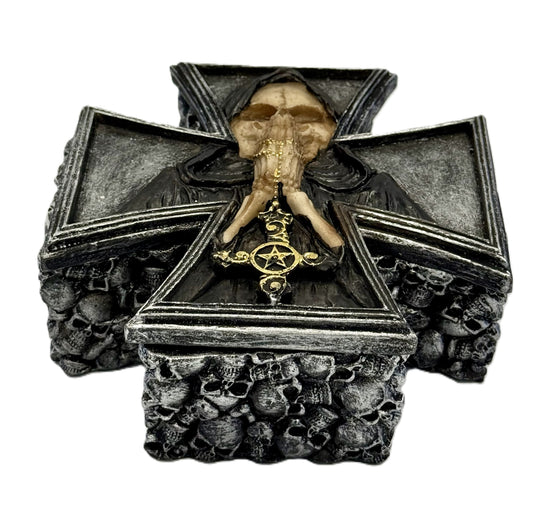 Angled view highlighting skull textures and detailed sculpted sides

