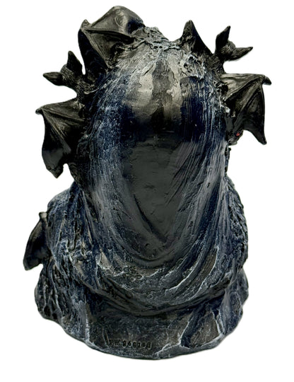 Back view showing flowing cloak texture and sculpted details
