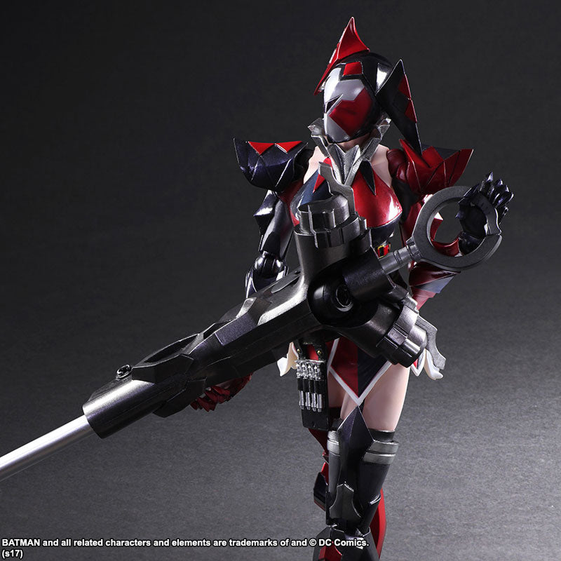 Harley Quinn Variant Play Arts Kai armored version holding heavy weapon accessory  