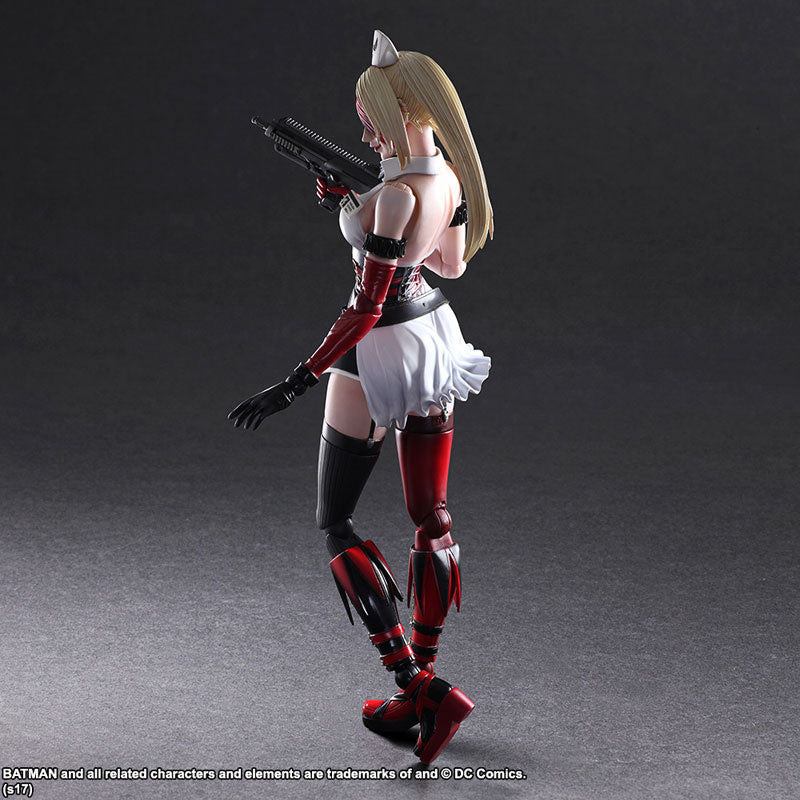 Harley Quinn Variant Play Arts Kai figure back view showing outfit and articulation  
