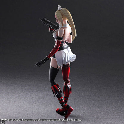 Harley Quinn Variant Play Arts Kai figure back view showing outfit and articulation  
