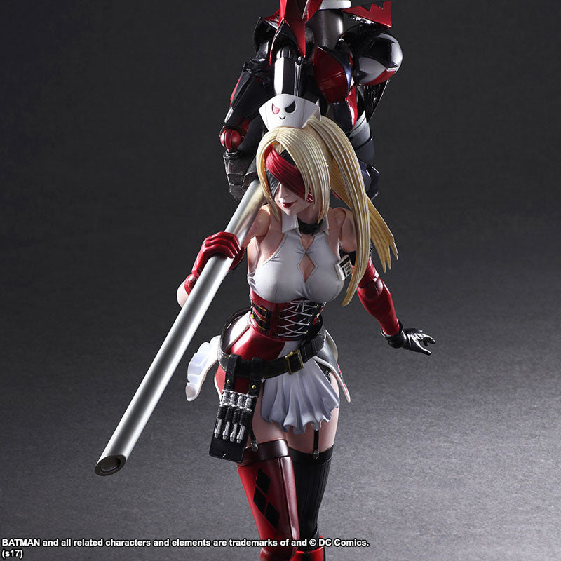 Harley Quinn Variant Play Arts Kai figure close up face and upper body detail  