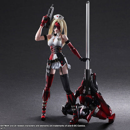 Harley Quinn Variant Play Arts Kai figure holding large weapon accessory  
