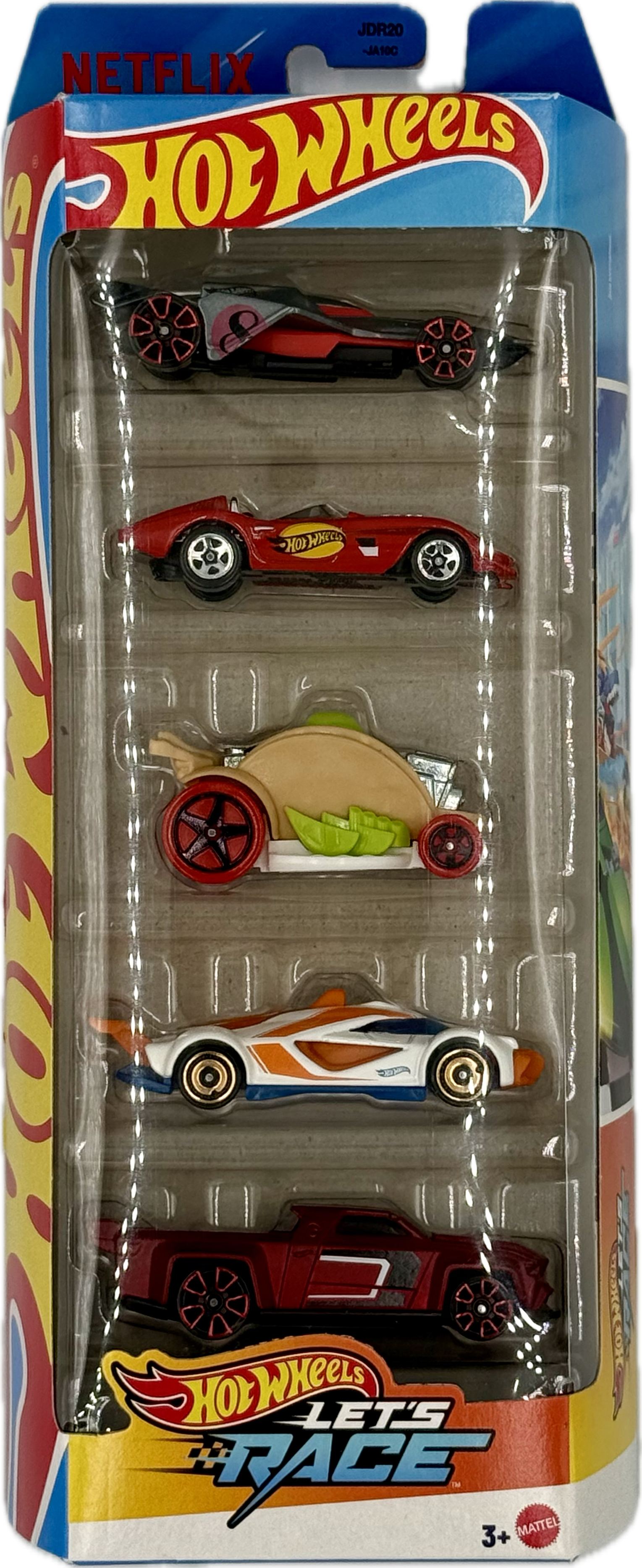 Hot Wheels Lets Race 2024 5 car pack front packaging