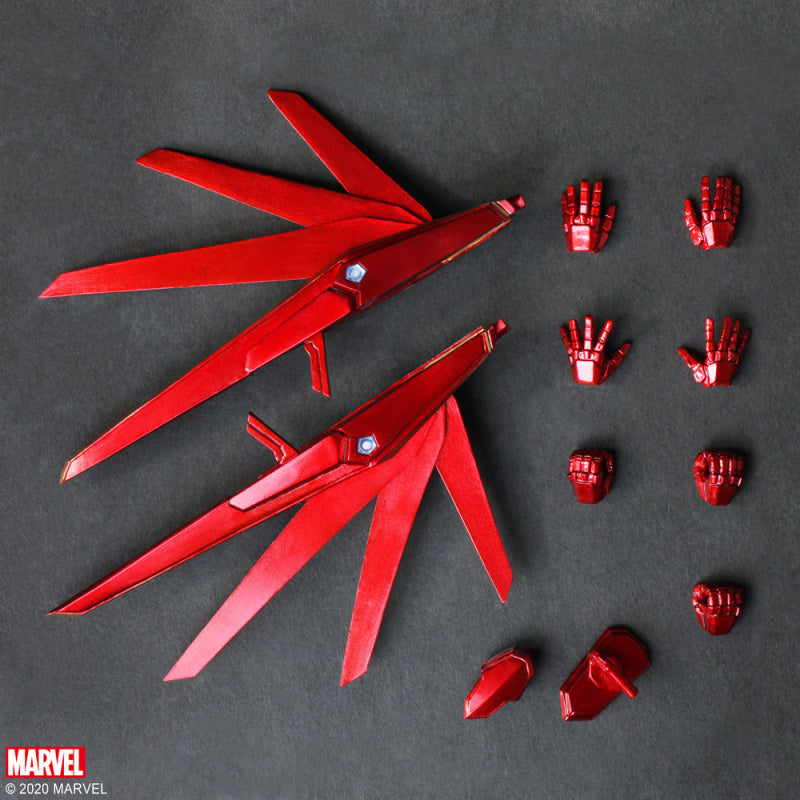Iron Man Bring Arts accessories including interchangeable hands and armor parts
