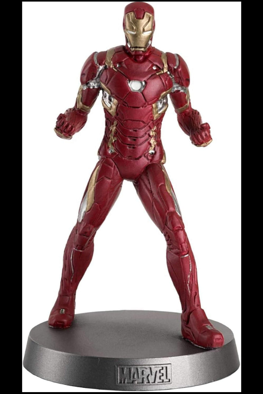 Marvel Iron Man Mk 46 heavyweights metal statue front view on display base
