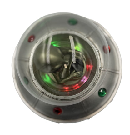 Top-down view of the LED Alien Spacecraft showing the alien pilot beneath the clear dome.