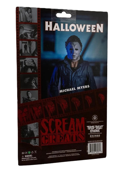 Back of packaging showing Halloween film artwork and Scream Greats branding
