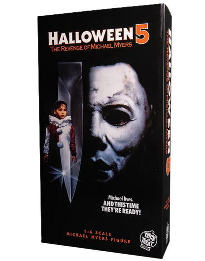Front of packaging featuring Halloween 5 movie artwork and branding
