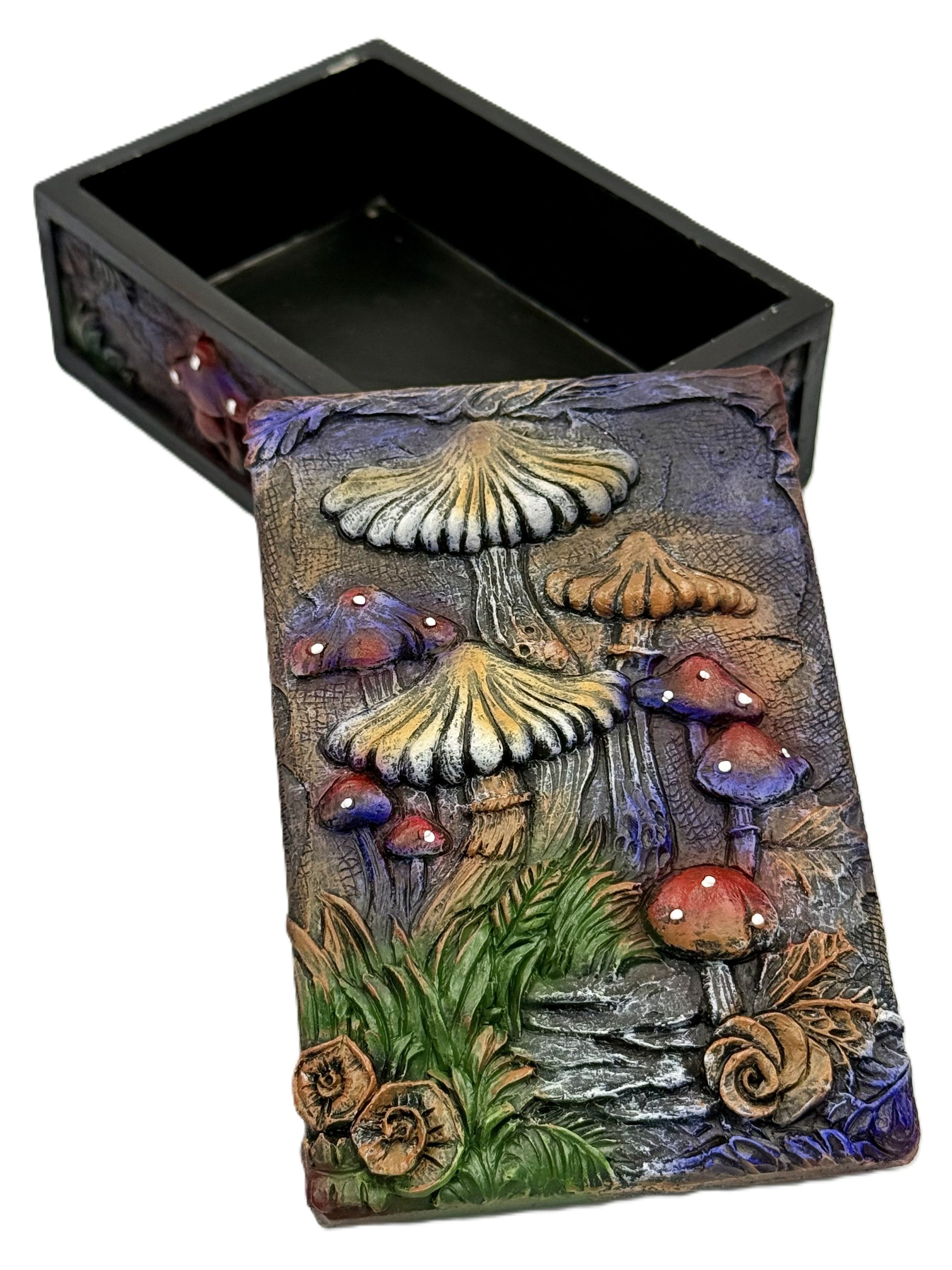 Open box view displaying interior storage compartment
