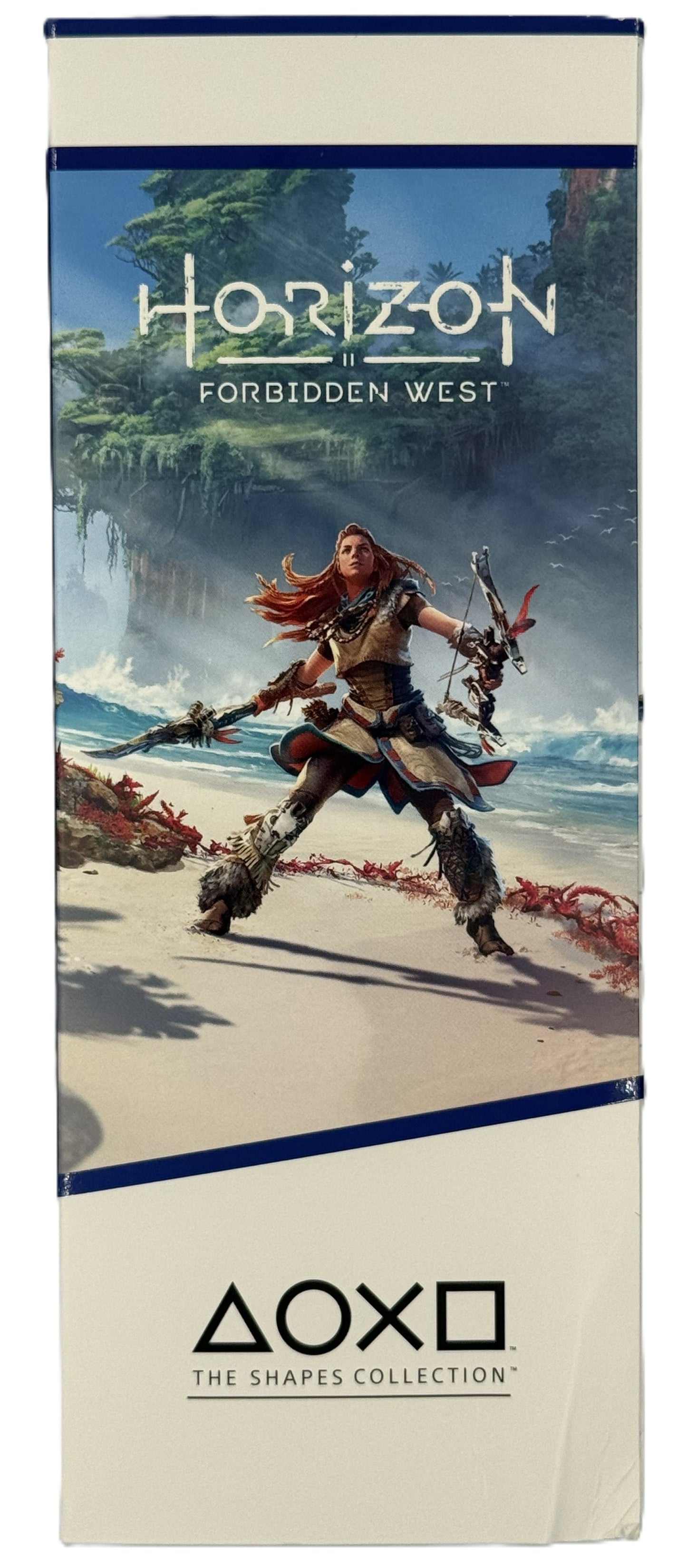 PlayStation Horizon Forbidden West Aloy box side artwork and branding display
