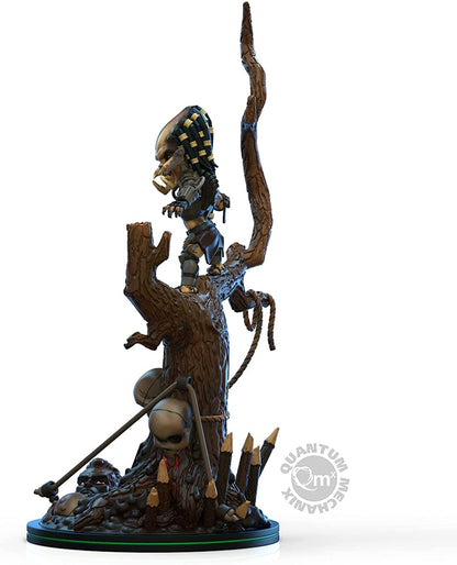 right side view of Predator Q-Fig Max Elite diorama showing jungle base and tree detail
