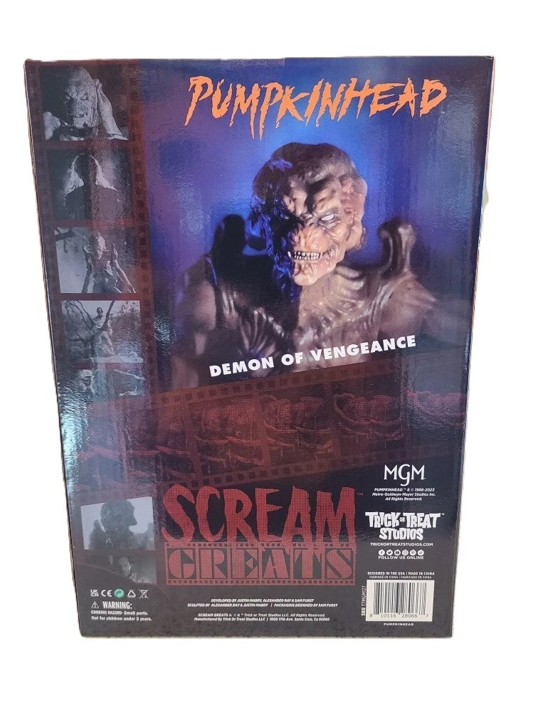 Pumpkinhead Demon of Vengeance packaging back showing artwork and branding Trick or Treat Studios