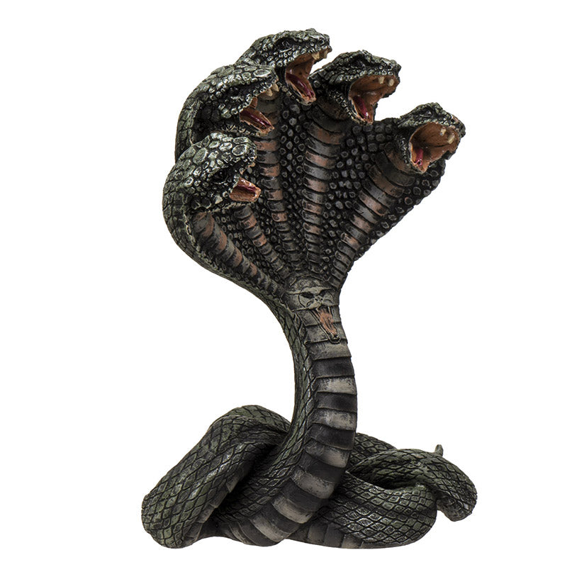 Angled view showing coiled base and rising serpent form
