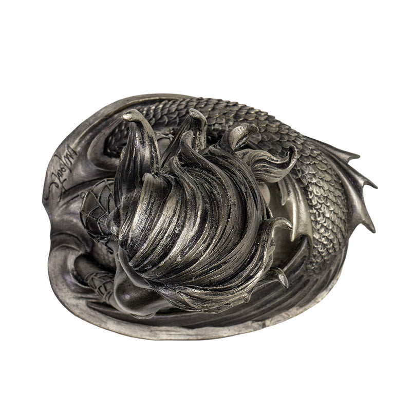 Top view showing intricate sculpting of hair and tail details
