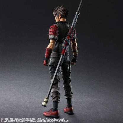 Sonon Kusakabe Play Arts Kai figure rear view showing outfit and weapon detail
