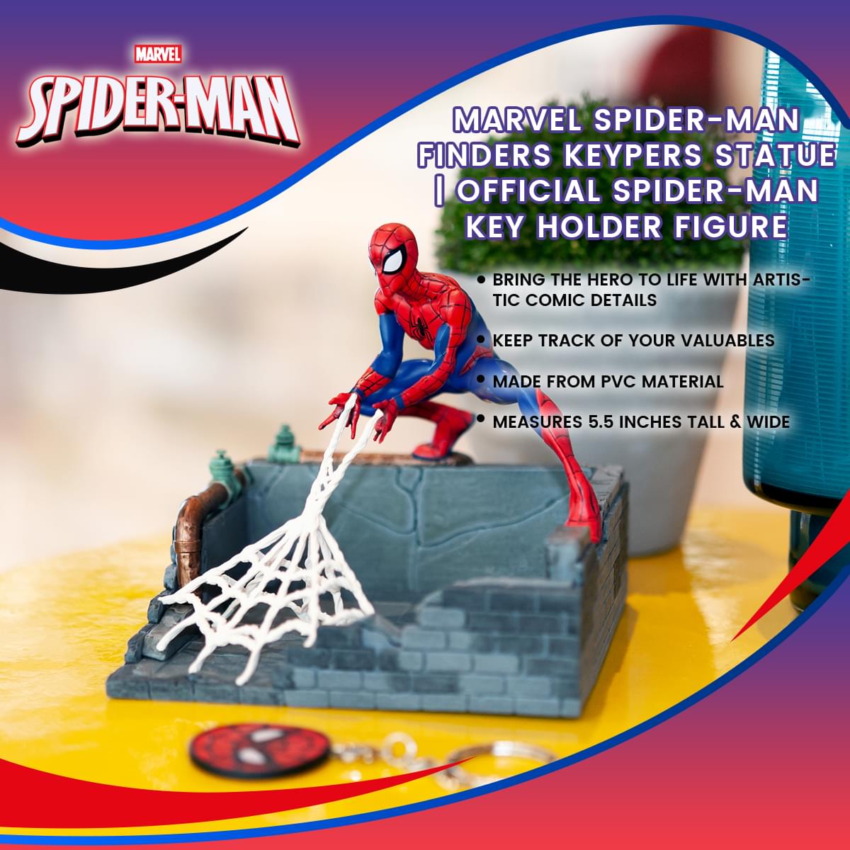 Marvel Spider-Man finders keyper promotional image showing features and design
