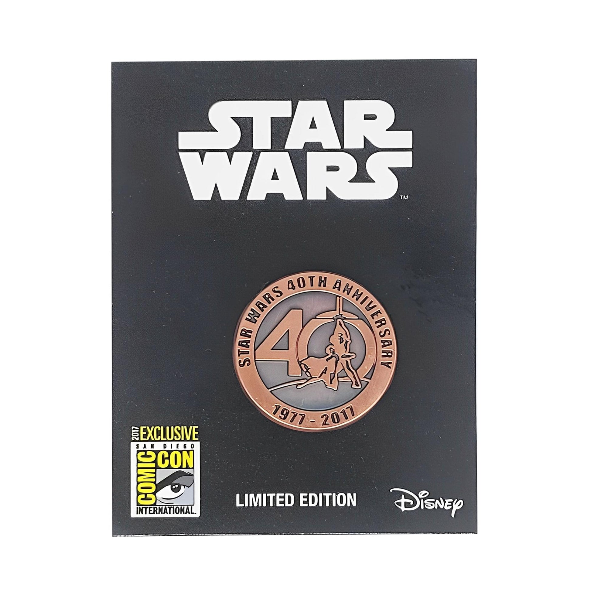 Star Wars 40th anniversary pin packaging SDCC 2017 exclusive collectible