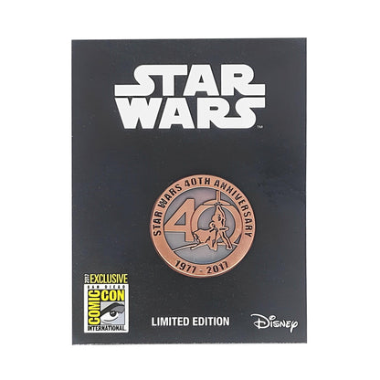 Star Wars 40th anniversary pin packaging SDCC 2017 exclusive collectible