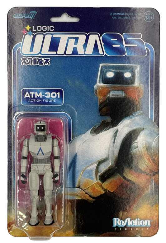 Super7 Ultra 85 ATM-301 Reaction Figure front packaging sci-fi robot collectible
