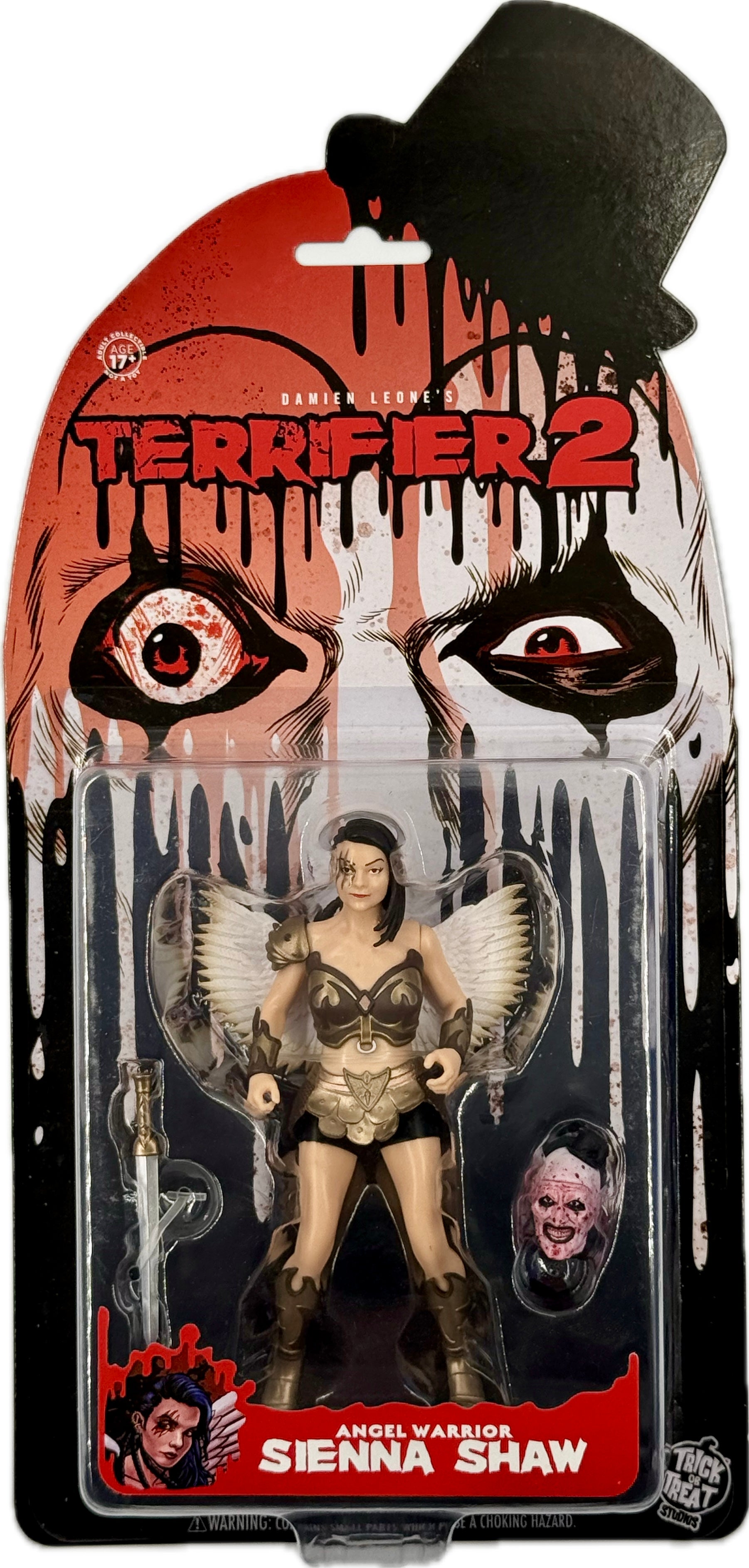 Terrifier 2 Angel Warrior Sienna Shaw figure in packaging horror collectible Trick or Treat Studios