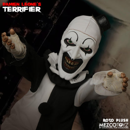 Terrifier Art the Clown detail view showing hands and costume texture
