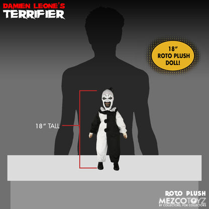 Terrifier Art the Clown size comparison 18 inch plush collectible