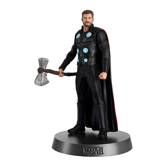Marvel Thor heavyweights metal statue front view holding Stormbreaker on display base
