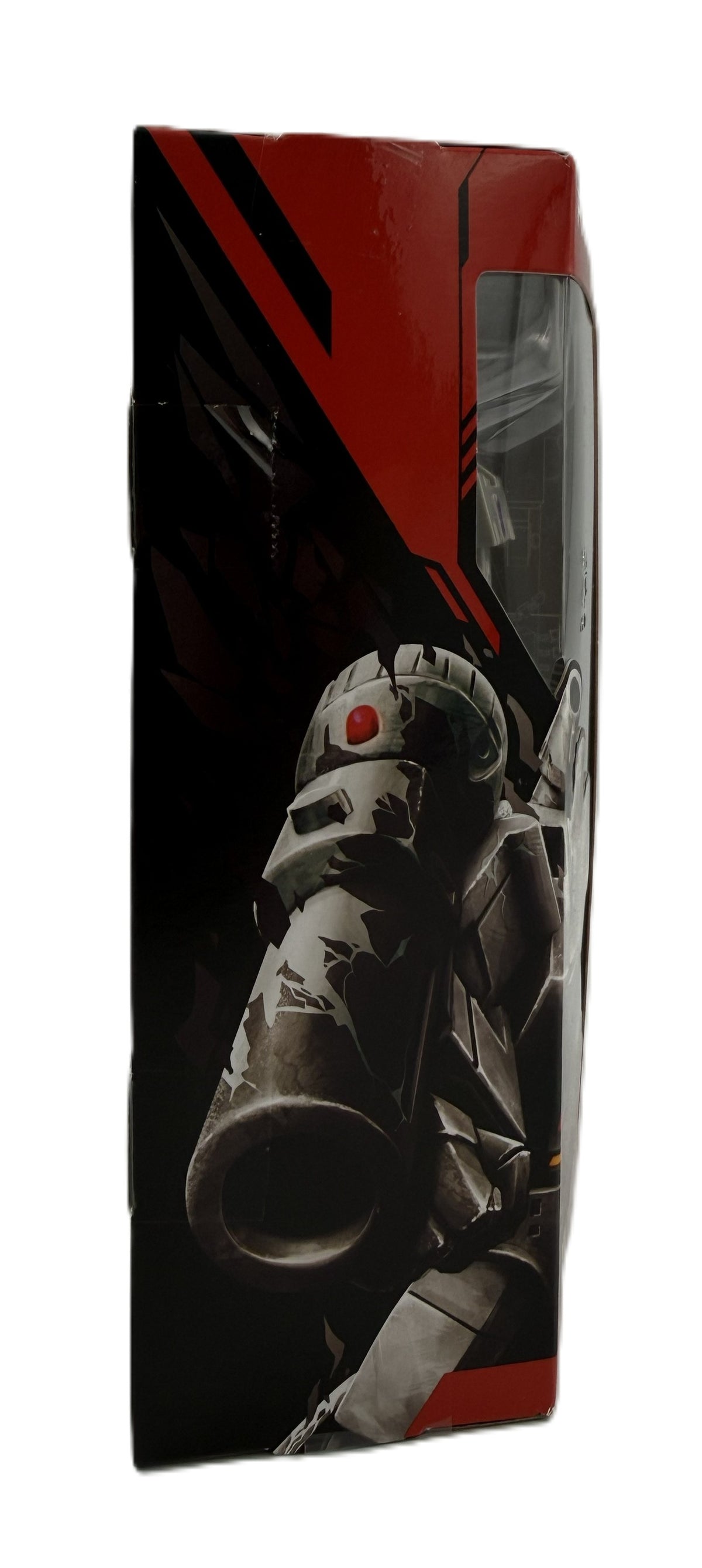 Side of Hasbro Transformers Generations R.E.D. Megatron box featuring illustrated Megatron character artwork.