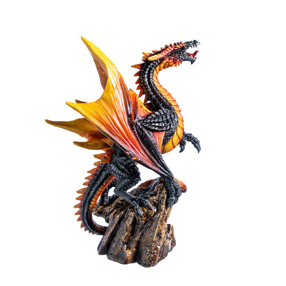 Left side view of Vulcan dragon showing detailed wings and scales
